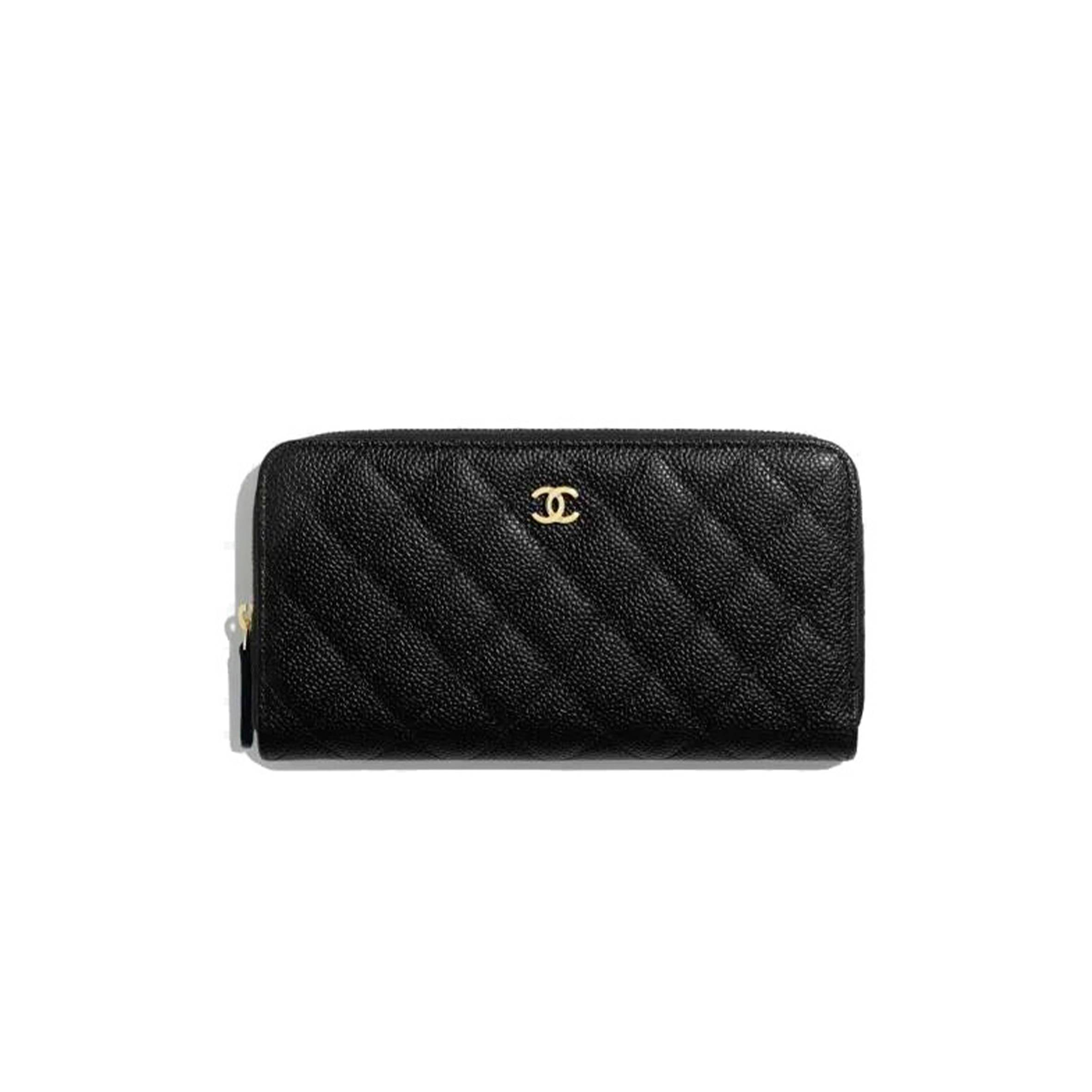 Ch*el classic long flap wallet gold hardware ap0241 y33352 nj523 （19.5*10.5*3cm）